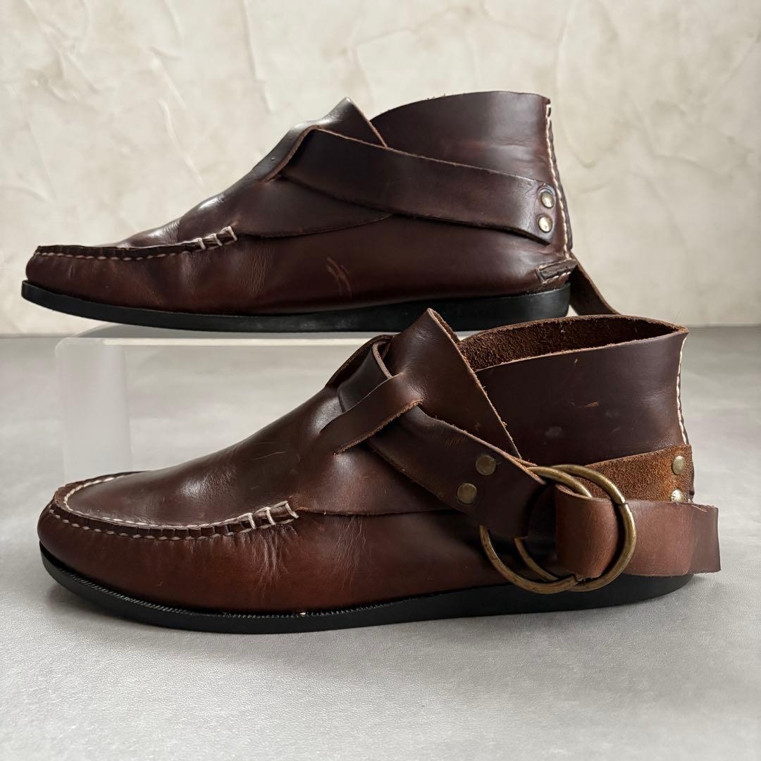 QUODDY リングブーツ モカシン【US8】ブラウン 本革 ハンドメイド