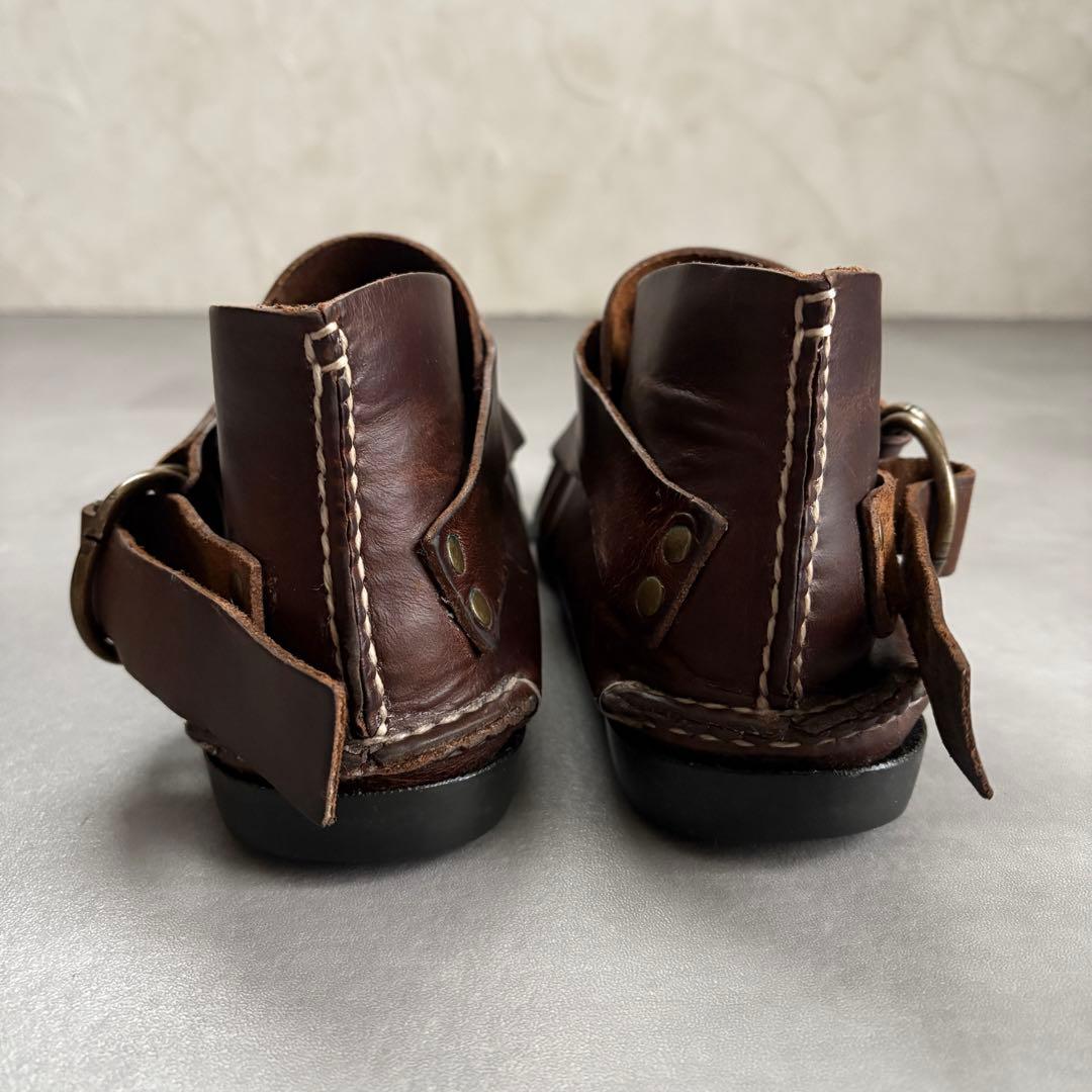 QUODDY リングブーツ モカシン【US8】ブラウン 本革 ハンドメイド